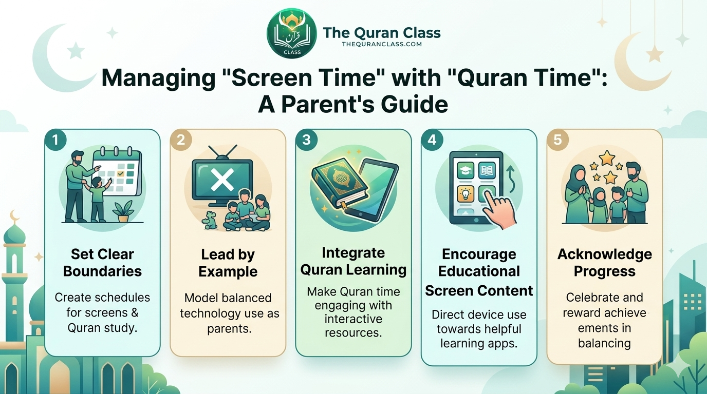 Managing Screen Time with Quran Time: A Parent’s Guide